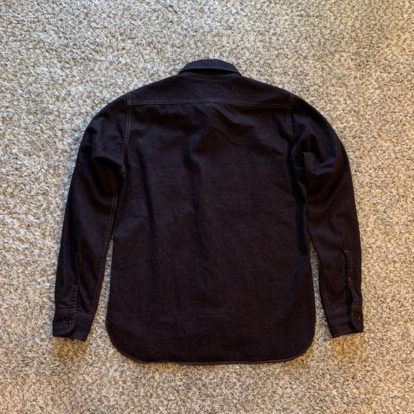 (NWT) Iron Heart 10oz Selvedge Denim Work Shirt - Indigo Overdyed Red (size M) - Picture 2 of 16